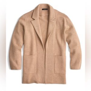 J. Crew 365 Tan Sophie Open Front Sweater Blazer, Size Small